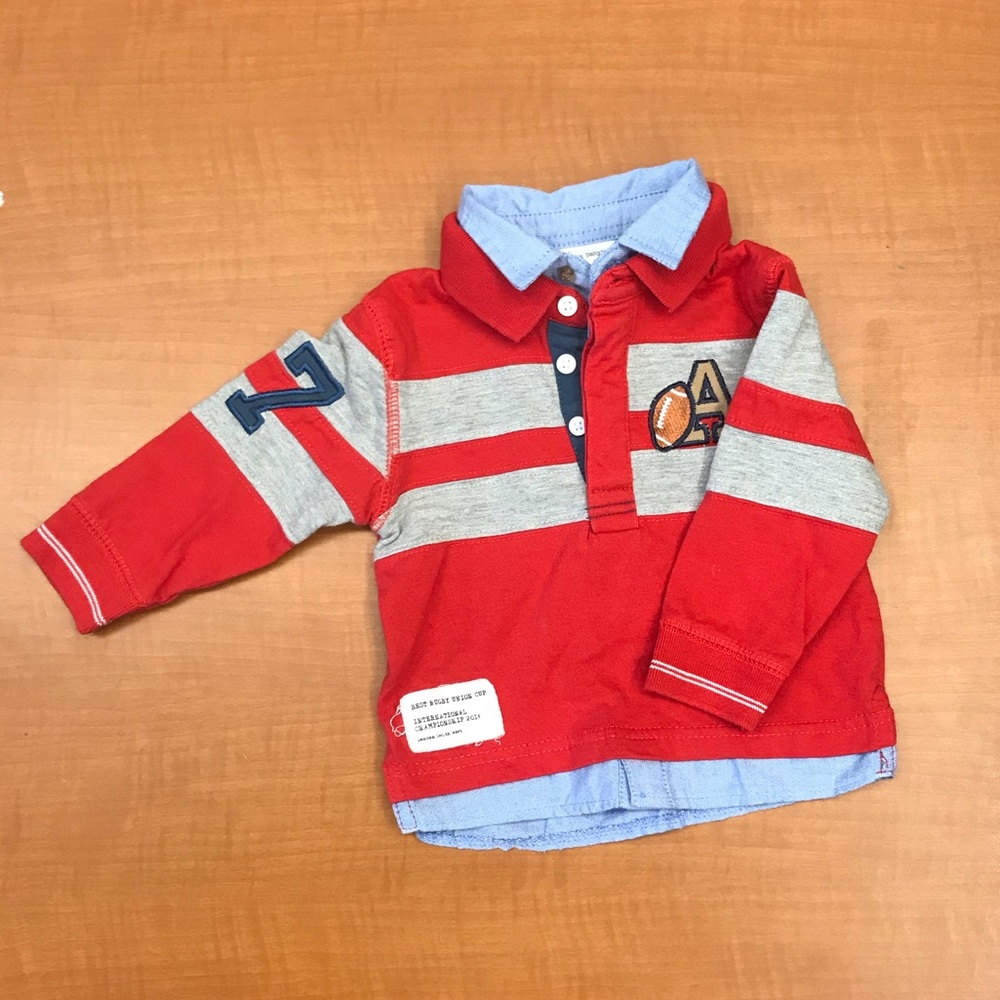 Zara preppy rugby polo shirt